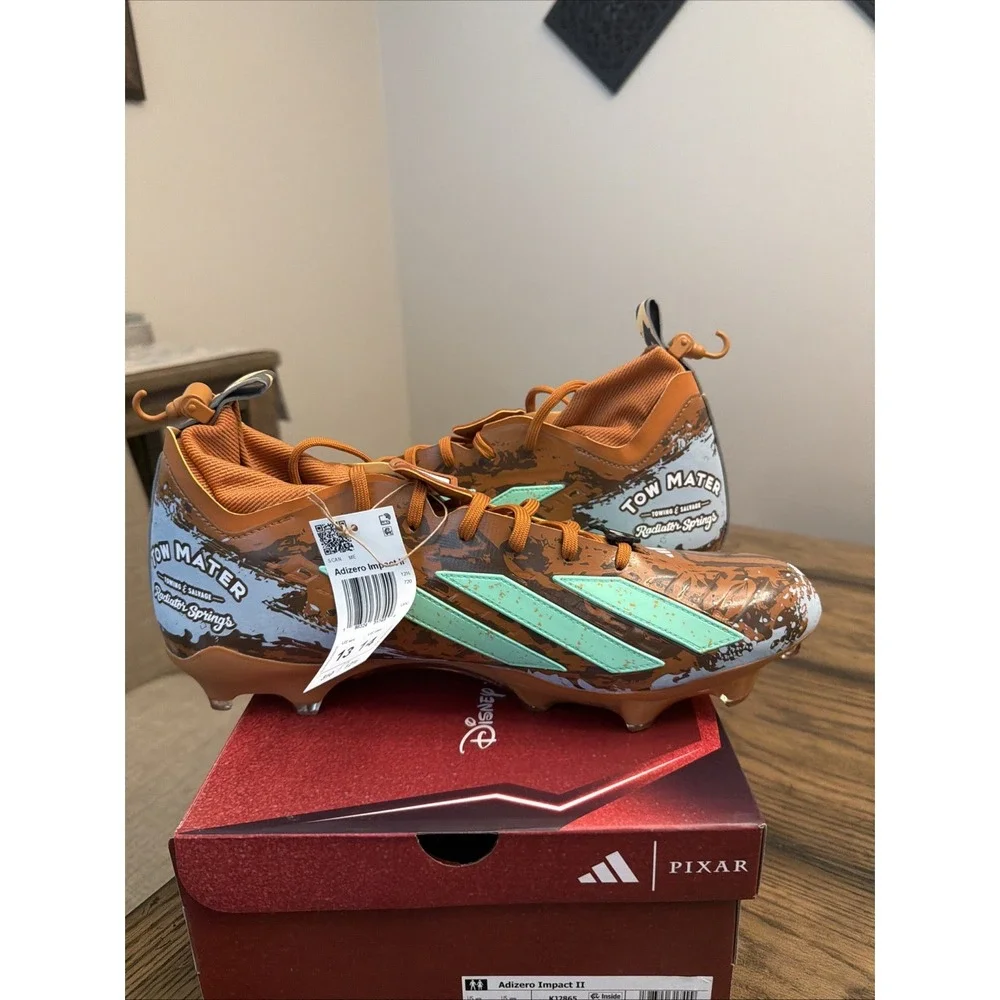 Adidas Adizero Impact II Mid Pixar Cars Mater Football Cleats 2026 Men's Sz 13